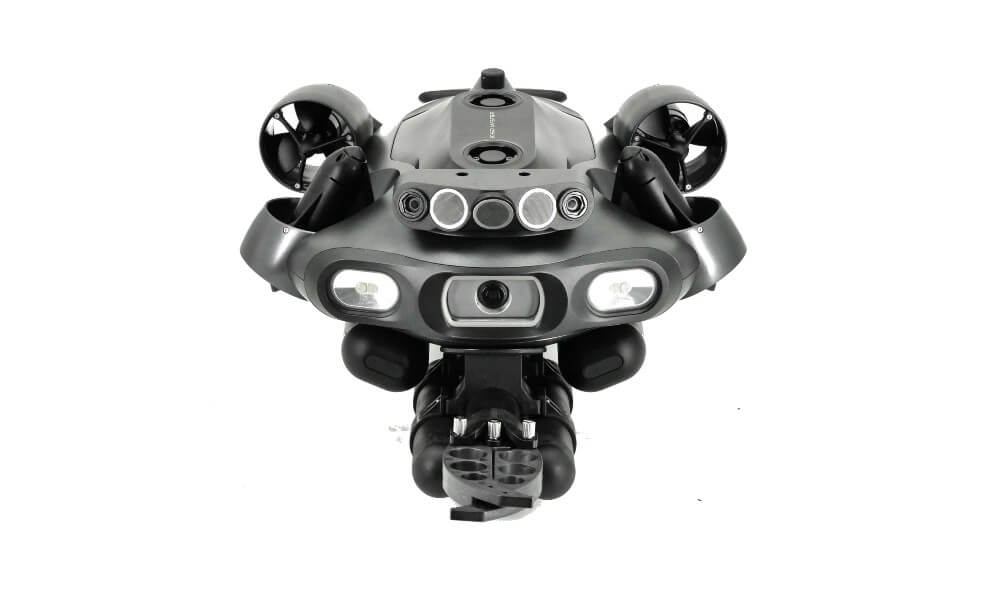 FIFISH E-GO Pro & E-Master Front View with Robotic Arm