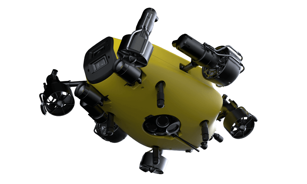 FiFish X1 with Bottom View Showing DVL