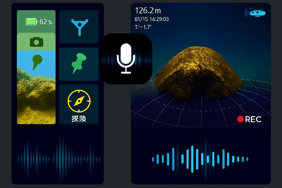 FiFish X1 Mission Log Recording Screen